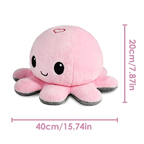 Riesen Oktopus Kuscheltier Beidseitig Flip,Octopus Plüschtier XXL Reversibel,Oktopus Plüsch Wenden Ausdrücken Stimmung… – Bild 2