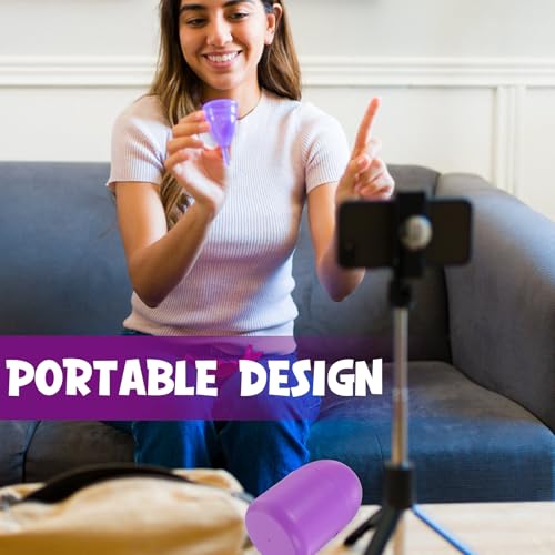 Image of 2Pcs MenstrualCup Steamer Cleaner, Period Cup Holder, High-Temperature, Portable Storage Container, Assorted Colors 3.54 * 1.96 * 1.96 Inch, Pp Material