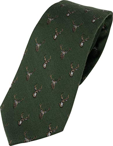 JACK PYKE Stag Silk Tie Green