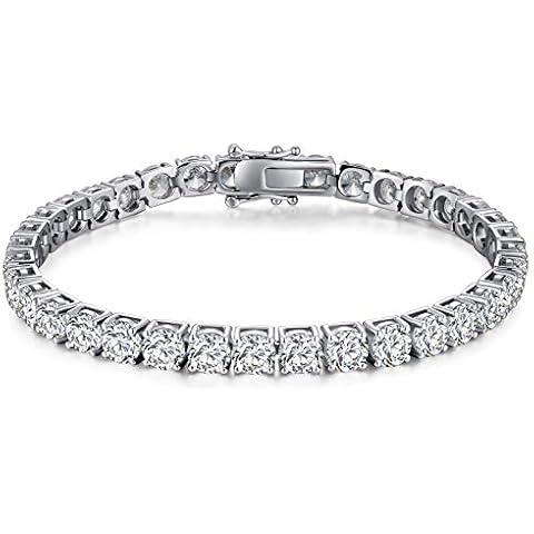 Jiahanzb Tennis Bracelet for Women Bracelet S925 Sterling Silver Bracelet Crystal 5A Zircon Bracelet Cover