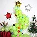 Christmas Balloons Tree Lime Green Balloon Garland Arch Kit Fruit Light Green Latex Balloon Star Foil Balloons for Birthday Jungle Tropical Summer Luau Hawaiian Christmas X-mas Day Decorations