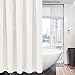 VANZAVANZU Shower Curtain for Bathroom with Metal Hooks Waffle Fabric Shower Curtain Heavy Duty Bath Curtain for Wet Room Bathtub Shower Stall, Weighted Hem, Water Resistant - 182 x 182cm (White)