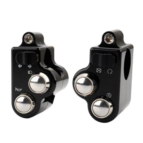 Boîtier de commandes de guidon 1" noir CNC pour simplifier le câblage de votre custom - 5