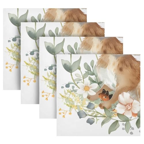 Servilletas de Tela Deer and Flower 6 unidades 20 x 20 pulg miniatura 7