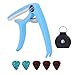 Professional Electric Guitar Capo ABS Quick Release Ukulele Guitar Capo Set with 5PCS Free Guitar Picks for Mando Six String Guitar (Blue),Guitar Capo, Guitar Capo, Professional Electric Guitar