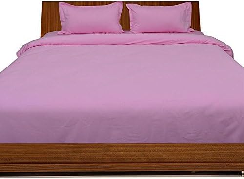 LaxLinen 400TC Super Soft Quality Egyptian Cotton 4PC Sheet Set 10 Inch Extra Deep Pocket Emperor/Wyoming King, Pink Solid 400-Thread Count