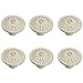 Lot de 6 boutons de porte à deux volets – 3,5 cm de diamètre – Poignées solides rondes de tiroir de placard de cuisine