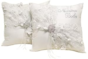 Delicate White Wedding Kneeling Pillows for Sacred Church Ceremonies