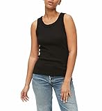 Michael Stars Womens Paloma Tank US One Size, Black, Fitted, 100% Cotton