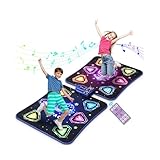WAYKEE Dance Mat Toys for 3-12 Year Old Kids, Kids Dance Mat with Light-up 12-Button & 5 Game Modes, 2 Player Electronic Dance Pad Toys, Birthday Xmas Gifts for 3 4 5 6 7 8 9 10+ Year Old Girls Boys