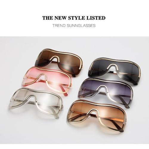 Lunettes de soleil surdimensionnées masque coupe-vent UV400 - 6