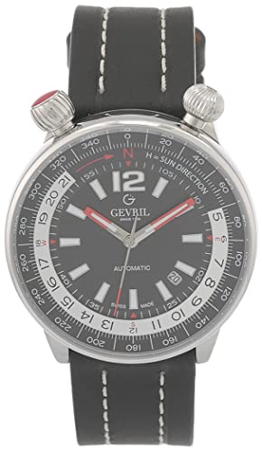Gevril Men's Swiss Automatic from The Wallabout Collection, Genuine Italian Handmade Leather Strap