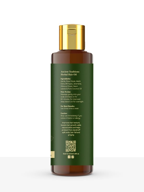Image of Pure Herbal Hair Oil - For Hair Fall Control, Dandruff Control & Improved Hair Texture | 100ml