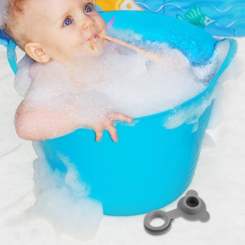 Warmhm Silikon-badewannenablaufstopfen, Universeller Wasserstopper für Babybadewannen, Einfache Installation, Hellgrau, Effektive Abdichtung gegen Wasserverlust
