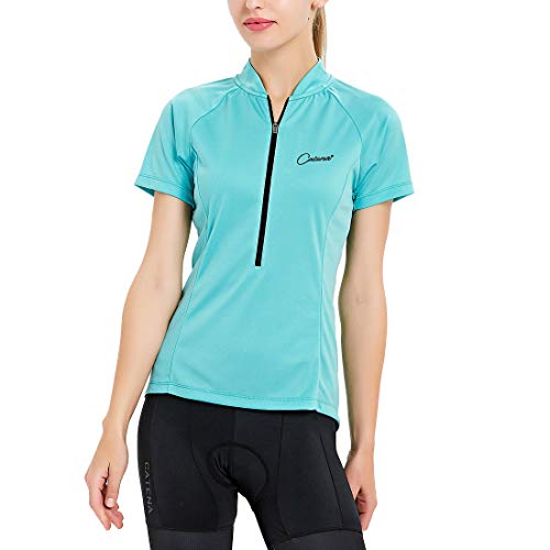 Maillot de cyclisme femme respirant bleu XS à manches courtes