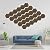 Hexagon Acoustic Panels, 12 Pack Self-Adhesive Sound Panels(Coffee Brown)