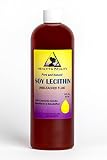 Lecithin Soy Unbleached Fluid Liquid Emulsifier Emollient Stabilizer Pure 16 oz