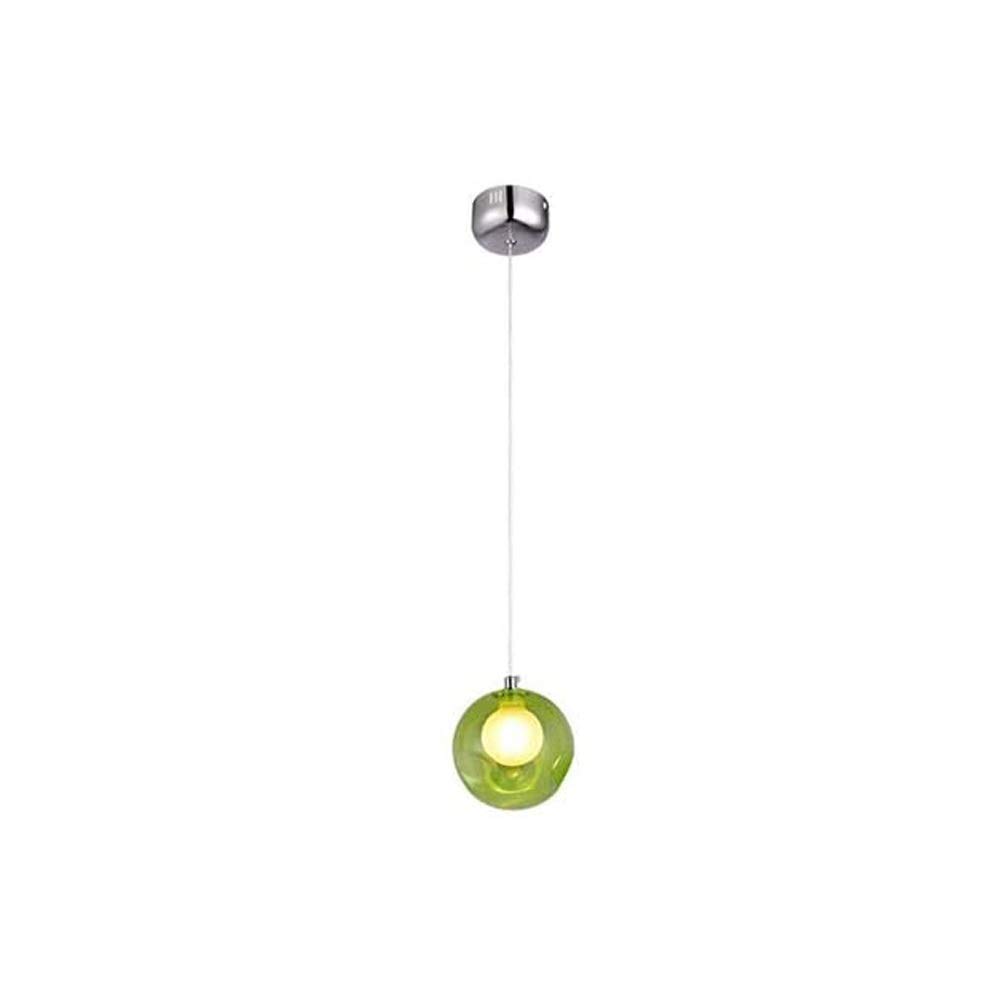 Lustre à bulles en verre suspendu luminaire chic métal vert