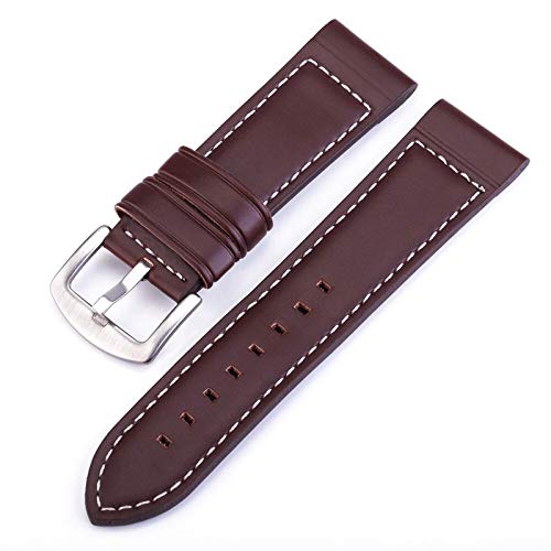 Correa de reloj de 18mm de cuero azul pulsera unisex con hebilla 3