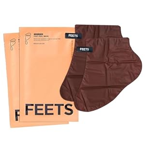 FEETS Foot Peel Mask with Eucalyptus and Lavender (2-Pack) | Remove and Exfoliate Dead Skin | Perfect for Men and Women | Removes and Repairs for Dry, Rough, Cracked Heels and Calluses