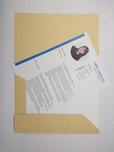 BIGO 10er-Pack Präsentationsmappen DIN A4 Ecre, Dokumentenmappen aus 240 g/m² Karton mit 3 Innenklappen, Stabile Mappen für Angebote, Projekte & Geschäftsberichte