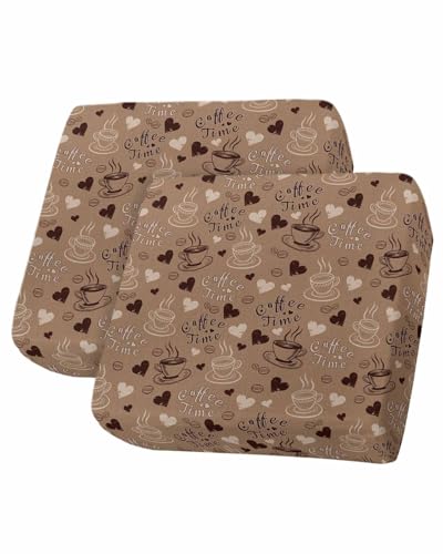 Brown Coffee Cup Sofa Couch Cushion Covers Washable, Removable Stretchable