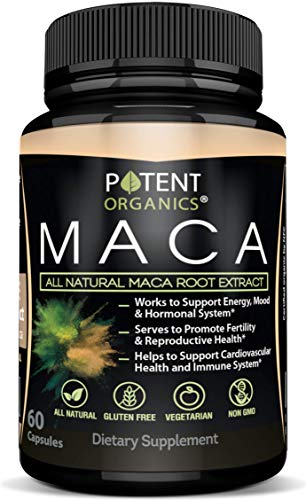 100% Natural Maca Extract 750mg – 60 Capsules – Natural Peruvian Maca Root