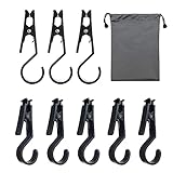 8pcs Clip de tela para exteriores Gancho de luz Pinza para la ropa Accesorios para equipos de camping Clip de camping multifuncional para acampar al aire libre, Tela de cortina