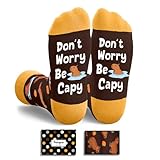 HAPPYPOP Capybara Gifts for Men Women - Funny Capybara Socks, Animal Gifts Stocking Stuffers for Teens