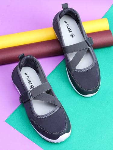 Image of TRASE Lightweight Ballet Flats Bellies for Women, Everyday Velcro Style and Comfort, Women Office Footwear, Shoes for Woman, Ballerina for Ladies and Girls