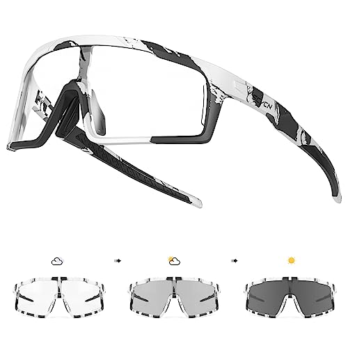 SCVCN Fotocromáticas Gafas de Ciclismo Mujeres Hombres Bicicletas Deportivas Correr Voleibol Tenis Conducir Pesca Softbol Montañismo Golf Caminar Alto Contraste HD 09