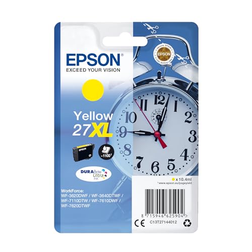 Cartouche d'encre jaune Epson 27XL d'origine 10,4 ml pour imprimante
