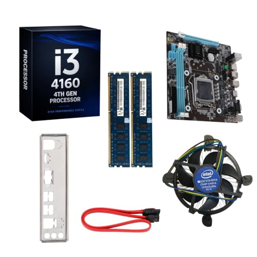 Image of Core i3-4160 [ 4th Gen ] with 3.6 GHZ Combo Kit with H81 Motherboard + 12GB DDR3 1600MHz RAM + CPU Fan | Pre-Assembled & Pre-Tested | 1 Years Warranty | Home & Office PC Upgrade (12GB)
