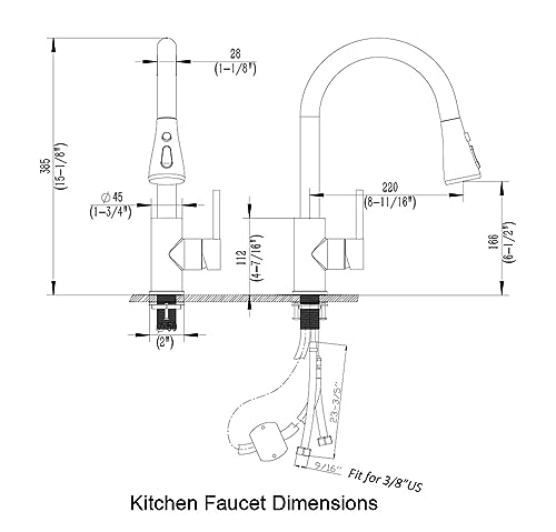 Image of Havin Gold Kitchen Faucet with Pull Down Magnetic Sprayer, High Arc Stainless Steel Material, with cUPC Ceramic Cartridge,Without Deck Plate,Fit for 1 Hole Kitchen Sink