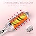 K&K Thermal Brush Heated Round Brush - Blowout Look Volumizer with 1.7 inch Heated Round for Hair Styler Tool Hair Straightener and Curler 2 in 1 Dual Voltage Temperture Contronal (Silver, 1.7 Inch)