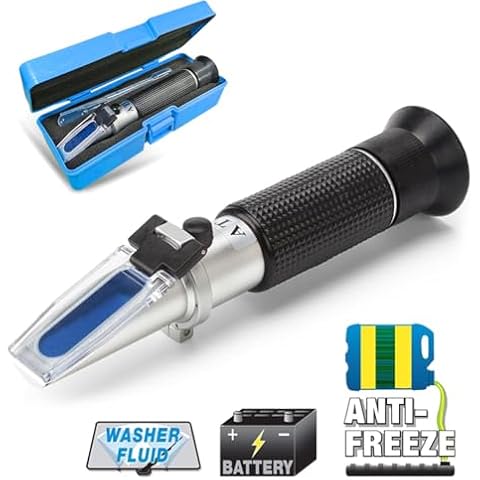 4-in-1 DEF Antifreeze Coolant Refractometer for Automobile Antifreeze System, Diesel Exhaust Fluid, Battery Acid and Windshield Washer Fluid Cover