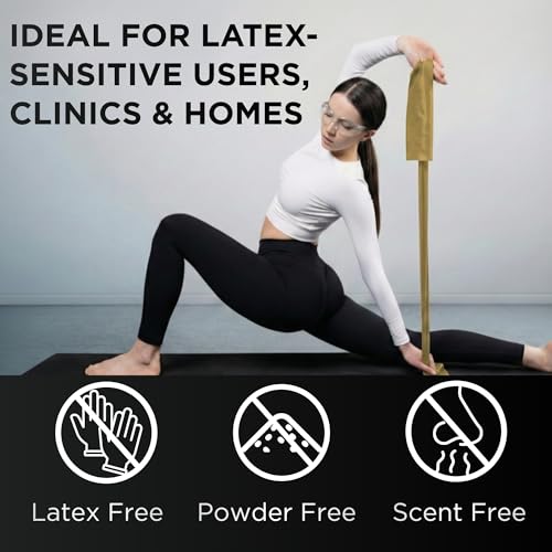 Image of THERABAND Resistance Band, Gold, Max, 25-Yard Roll, Latex-Free, Elastic Band for Exercise, Physical Therapy, Yoga, Pilates, Stretching, Home Workouts, Color-Coded for Easy Resistance Levels