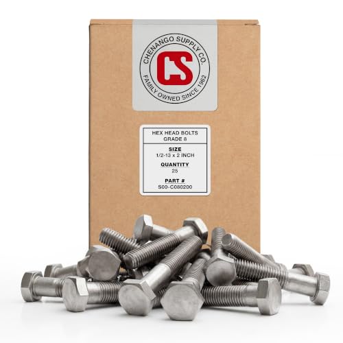 Chenango Supply 1/2-13 x 2 Stainless Steel Hex Head Bolts