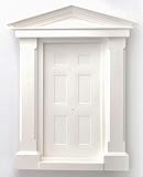 Puppenhaus-Haustür aus Kunststoff, georgianisches Design, Maßstab 1:12, 178 x 112 mm