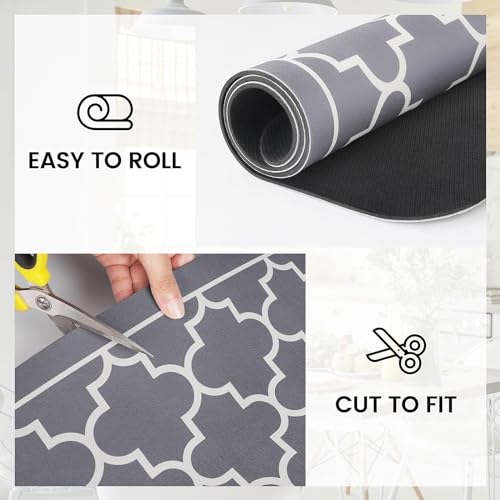 Image of VHKD Dish Drying mat for Kitchen Water Absorbent mats for Kitchen Utensils Large Dry mat for Kitchen Utensils Drying mat Water Absorbent mats for Kitchen Large Size (Greychex)