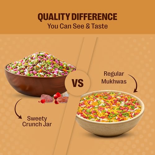 Image of Sweety Crunch Mouth Freshener (170g) | Premium Shahi Mukhwas with Dates, Silver Leaf & Rose Petals | Traditional Digestive After-Meal Refreshment
