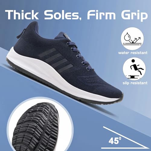Image of Men's Sports Shoes with Memory Foam Cushioned Insole|Running Walking Gym Training Jogging Athletics|Comfortable & Stylish|Casual & Lightweight|Slipon Sneaker