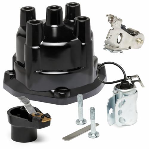 Ignition Distributor Cap, Rotor, Points, Condenser tune up Kit for Mercruiser 3.0 2.5 3.7 2.5L 3.0L 3.7L 393-9459Q1
