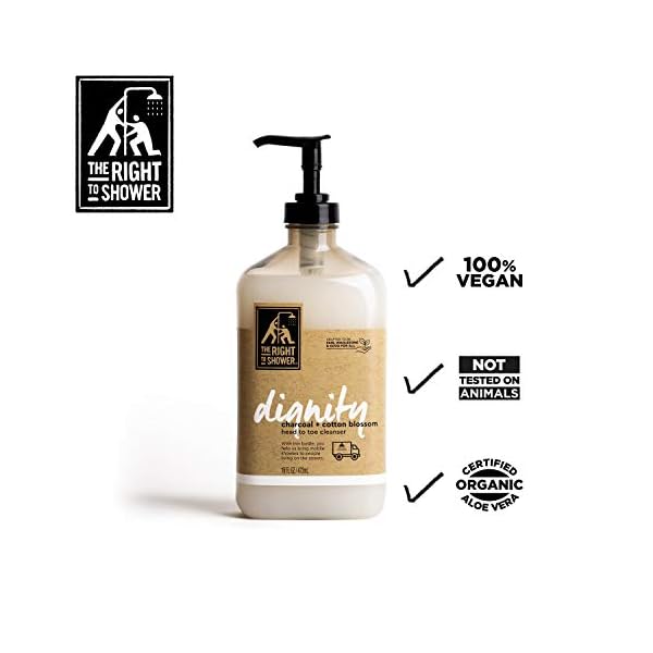 The-Right-To-Shower-Dignity-Body-Wash-Charcoal-and-Cotton-Blossom-Vegan-16-oz The Right to Shower Dignity Body Wash Charcoal and Cotton Blossom Vegan, Aloe Vera, 16 Ounce