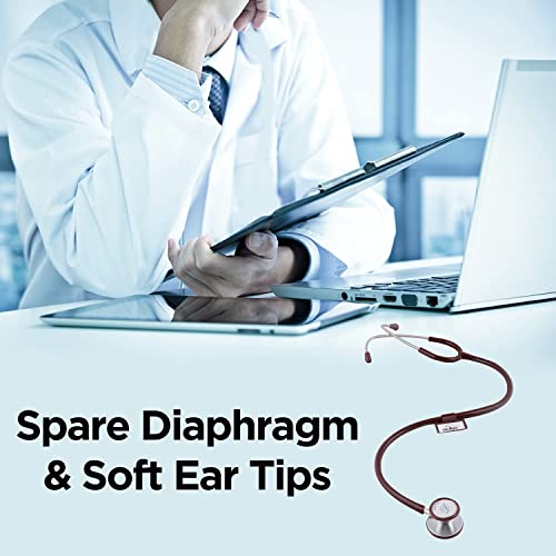 Image of Dr. Tech Cardiology AL Stethoscope Heart Beat Monitoring Chest Piece Medical Instrument for Doctors, Nurses (Brown)