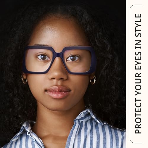 Image of miyya Blue Light Blocking Glasses for Women, Blue Light Glasses for Women Oversized Fashion Glasses