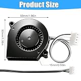 Silkwish Częściowa dmuchawa chłodząca do drukarki 3D Bambu lab X1/X1C - 4-pinowy wentylator z podwójnym łożyskiem kulkowym do serii Bambu lab X1, 7800 obr./min - akcesoria do drukarek 3D, kompatybilne