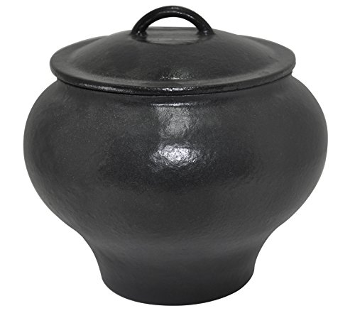 Gardeco Cook-POTSMALL - Olla de Hierro Fundido (tamaño pequeño), Color Negro