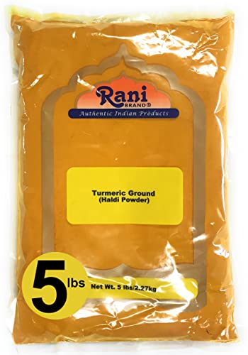 Rani Turmeric (Haldi) Root Powder Spice, (High Curcumin Content) 80Oz (5Lbs) 2.27Kg Bulk ~ All Natural | 100% Pure, Salt Free | Vegan | Gluten Friendly | Non-Gmo | Indian Origin #TOP7