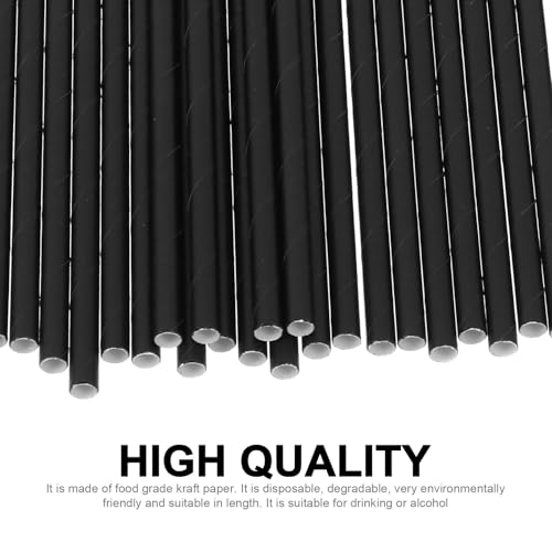 Pitillos desechables de papel negro Veemoon x200 miniatura 7